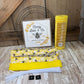 Honey Bee & Co Wreath Kit WITH VIDEO, Do It Yourself Thin Wreath Kit, Yellow and Beige Bee Ribbon Mesh Sign Bundle, DIY Spring Summer Decor