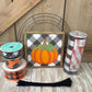 Halloween Wreath Kit, DIY Thin Fall Wreath Kit, Pumpkin Front Foor Decor, Rustic Farmhouse Door Hanger Kit, Orange Black White DIY Wreath