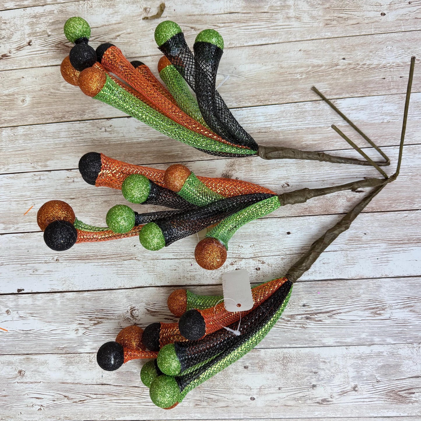Large Happy Halloween Wreath Kit, Pumpkin Mesh Wreath Kit, DIY Halloween Front Door Decor, Orange Purple and Green Ribbon Mesh Sign Bundle