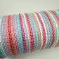 10” by 10 Yards Vertical Multicolor Stripe Mesh: Pink Fuschia Lavender Blue White, Wreathmaking Supplies, RE1369XY