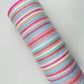 10” by 10 Yards Vertical Multicolor Stripe Mesh: Pink Fuschia Lavender Blue White, Wreathmaking Supplies, RE1369XY