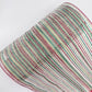 10” by 10 Yards Vertical Multicolor Stripe Mesh: Burgundy Hunter Sage Green and Cream,  Wreathmaking Supplies, Christmas Mesh, RE1369YH