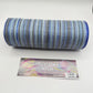 10” by 10 Yards Vertical Multicolor Stripe Mesh: Navy Royal Smoke Blue and White, Wreathmaking Supplies, Patriotic and Spring Mesh, RE1369YA