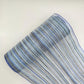 10” by 10 Yards Vertical Multicolor Stripe Mesh: Navy Royal Smoke Blue and White, Wreathmaking Supplies, Patriotic and Spring Mesh, RE1369YA