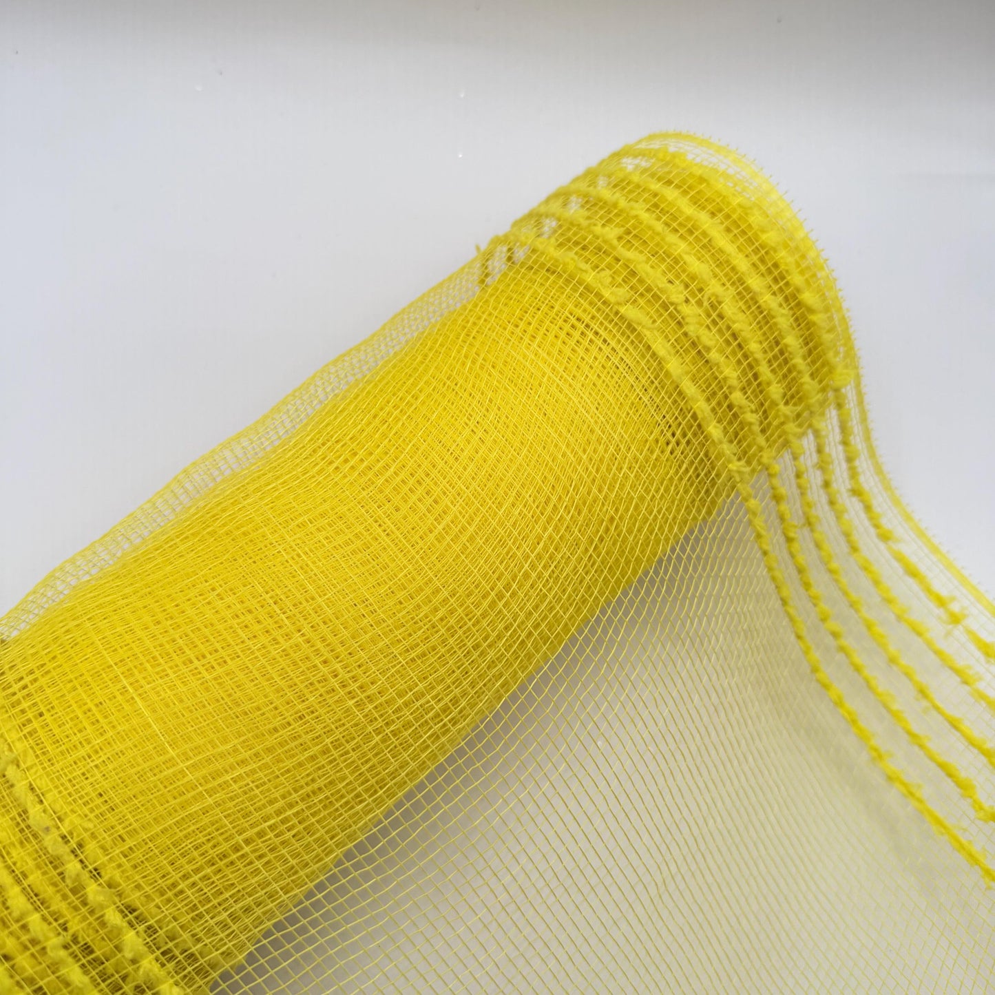 10” by 10 Yards Drift Wide Border Mesh: Yellow, Wreathmaking Supplies, Easter or Summer Mesh, Yellow Mesh Ribbon for Wreaths, RY811429