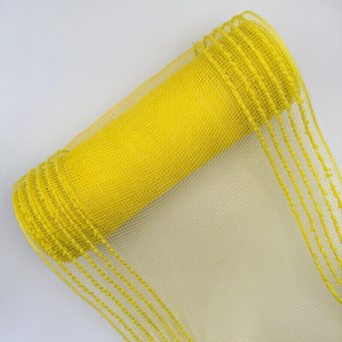 10” by 10 Yards Drift Wide Border Mesh: Yellow, Wreathmaking Supplies, Easter or Summer Mesh, Yellow Mesh Ribbon for Wreaths, RY811429