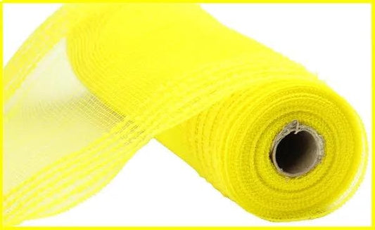 10” by 10 Yards Drift Wide Border Mesh: Yellow, Wreathmaking Supplies, Easter or Summer Mesh, Yellow Mesh Ribbon for Wreaths, RY811429