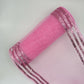 10” by 10 Yards Metallic Border Stripe Mesh: Pink, Wreathmaking Supplies, Halloween or Easter Mesh, Pink Mesh Ribbon for Wreaths, RE850222