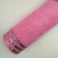 10” by 10 Yards Metallic Border Stripe Mesh: Pink, Wreathmaking Supplies, Halloween or Easter Mesh, Pink Mesh Ribbon for Wreaths, RE850222
