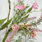 24"L Fabric Flower/EVA Leaf/Beads Spray: Pink, Pink Greenery Stem, Greenery Filler Bush with Leaves Buds and Pink Berries, 60919, FH807115