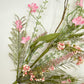 24"L Fabric Flower/EVA Leaf/Beads Spray: Pink, Pink Greenery Stem, Greenery Filler Bush with Leaves Buds and Pink Berries, 60919, FH807115