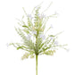 24"L Fabric Flower/EVA Leaf/Beads Spray: White, White Greenery Stem, Greenery Filler Bush with Leaves Buds  White Berries, 60919, FH807127