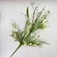 24"L Fabric Flower/EVA Leaf/Beads Spray: White, White Greenery Stem, Greenery Filler Bush with Leaves Buds  White Berries, 60919, FH807127