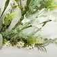 24"L Fabric Flower/EVA Leaf/Beads Spray: White, White Greenery Stem, Greenery Filler Bush with Leaves Buds  White Berries, 60919, FH807127