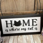 Cat Themed Thin Wreath Kit, Home Is Where My Cat Is, Farmhouse DIY Storm Door Wreath Kit, Cat Mom or Dad Gift, Kitty Decoration, Cat Decor