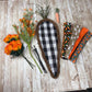 Carrot Grapevine Kit WITH VIDEO, Easter Door Hanger Kit, Easter DIY Wall Decoration, Black White Checkered Carrot Shaped Grapevine Bundle