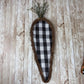 Carrot Grapevine Kit WITH VIDEO, Easter Door Hanger Kit, Easter DIY Wall Decoration, Black White Checkered Carrot Shaped Grapevine Bundle