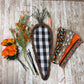 Carrot Grapevine Kit WITH VIDEO, Easter Door Hanger Kit, Easter DIY Wall Decoration, Black White Checkered Carrot Shaped Grapevine Bundle