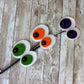 Welcome Eyeballs Halloween Wreath Kit, Large Halloween Wreath Kit, DIY Halloween Wreath Kit, Green Black Halloween Ribbon Mesh Sign Bundle
