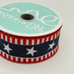 Red White Blue Stars and Stripes Wired Ribbon, Fourth of July Wreath Supply, Independence Day Patriotic Ribbon 1.5” by 10 yards, RGE1079A1