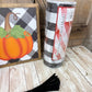 Halloween Wreath Kit, DIY Thin Fall Wreath Kit, Pumpkin Front Foor Decor, Rustic Farmhouse Door Hanger Kit, Orange Black White DIY Wreath