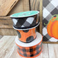 Halloween Wreath Kit, DIY Thin Fall Wreath Kit, Pumpkin Front Foor Decor, Rustic Farmhouse Door Hanger Kit, Orange Black White DIY Wreath
