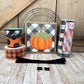 Halloween Wreath Kit, DIY Thin Fall Wreath Kit, Pumpkin Front Foor Decor, Rustic Farmhouse Door Hanger Kit, Orange Black White DIY Wreath