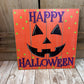 Large Happy Halloween Wreath Kit, Pumpkin Mesh Wreath Kit, DIY Halloween Front Door Decor, Orange Purple and Green Ribbon Mesh Sign Bundle