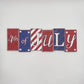Patriotic Sign, Fourth of July Block Sign, Stars and Stripes Decor, Red White and Blue Door Hanger, 4th of July Wreath Embellishment