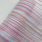 10” by 10 Yards Vertical Multicolor Stripe Mesh: Pink Fuschia Lavender Blue White, Wreathmaking Supplies, RE1369XY