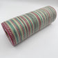 10” by 10 Yards Vertical Multicolor Stripe Mesh: Burgundy Hunter Sage Green and Cream,  Wreathmaking Supplies, Christmas Mesh, RE1369YH