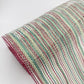 10” by 10 Yards Vertical Multicolor Stripe Mesh: Burgundy Hunter Sage Green and Cream,  Wreathmaking Supplies, Christmas Mesh, RE1369YH