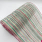 10” by 10 Yards Vertical Multicolor Stripe Mesh: Burgundy Hunter Sage Green and Cream,  Wreathmaking Supplies, Christmas Mesh, RE1369YH