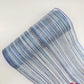 10” by 10 Yards Vertical Multicolor Stripe Mesh: Navy Royal Smoke Blue and White, Wreathmaking Supplies, Patriotic and Spring Mesh, RE1369YA