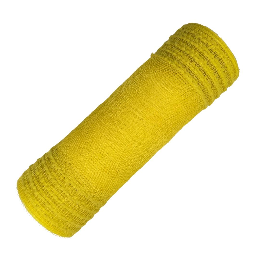 10” by 10 Yards Drift Wide Border Mesh: Yellow, Wreathmaking Supplies, Easter or Summer Mesh, Yellow Mesh Ribbon for Wreaths, RY811429