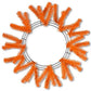 Orange Wreath Frame, 15” Wire” 25” OAD Work Wreath Frame: Orange, Orange Wreath Base with 18 Ties, Wreath Supplies, XX748820