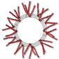 Red Metallic Pencil Wreath Frame, 15” Wire” 25” OAD Pencil Work Frame: Red Metallic, Wreath Base 18 Thin Ties, Wreath Supplies, XX751124