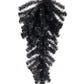 Black Wreath Swag, 36” Teardrop Swag with 90 Tips: Black, Black Swag Base for Christmas or Halloween, Long Wreath, Wreath Supplies, XX930302