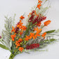24"L Fabric Flower/EVA Leaf/Beads Spray: Orange, Easter Greenery Stem, Spring Summer Fall Greenery Filler Bush, 60919, FH807120