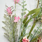 24"L Fabric Flower/EVA Leaf/Beads Spray: Pink, Pink Greenery Stem, Greenery Filler Bush with Leaves Buds and Pink Berries, 60919, FH807115