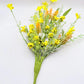 24"L Fabric Flower/EVA Leaf/Beads Spray: Yellow, Spring Greenery Stem, Easter Filler Bush with Leaves Buds Yellow Berries, 60919, FH807129