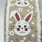 Easter Bunny Wired Ribbon: 2.5" x 10yd, Easter Wreath Supply, Natural Beige Easter Ribbon, White Bunny Face with Pink Ears Bowmaking Ribbon