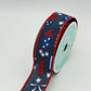Navy Blue Rockets Wired Ribbon, Fourth of July Wreath Supply, Independence Day Bowmaking, Patriotic Ribbon 1.5” by 10 yards, RGE119919