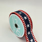 Red White Blue Stars and Stripes Wired Ribbon, Fourth of July Wreath Supply, Independence Day Patriotic Ribbon 1.5” by 10 yards, RGE1079A1