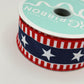 Red White Blue Stars and Stripes Wired Ribbon, Fourth of July Wreath Supply, Independence Day Patriotic Ribbon 1.5” by 10 yards, RGE1079A1