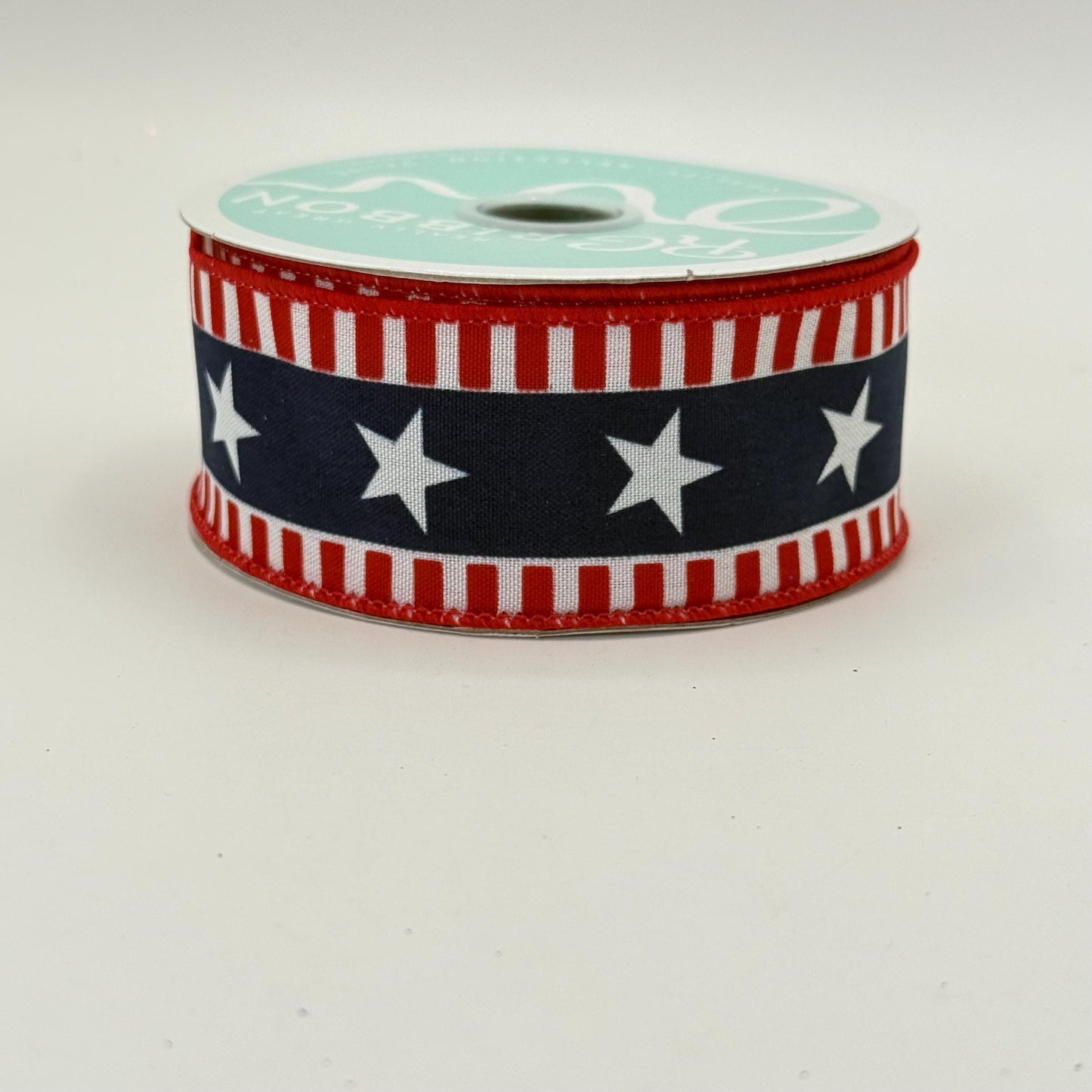 Red White Blue Stars and Stripes Wired Ribbon, Fourth of July Wreath Supply, Independence Day Patriotic Ribbon 1.5” by 10 yards, RGE1079A1