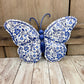 Butterfly Grapevine Kit WITH VIDEO, Blue and White Chinoiserie Butterfly Wreath Kit, Spring DIY Wall Decoration, Grapevine Floral Bundle