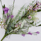 24"L Fabric Flower/EVA Leaf/Beads Spray: Lavender, Purple Greenery Stem, Greenery Filler Bush with Leaves Buds and Berries, 60919, FH807172