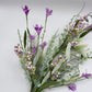 24"L Fabric Flower/EVA Leaf/Beads Spray: Lavender, Purple Greenery Stem, Greenery Filler Bush with Leaves Buds and Berries, 60919, FH807172