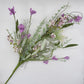 24"L Fabric Flower/EVA Leaf/Beads Spray: Lavender, Purple Greenery Stem, Greenery Filler Bush with Leaves Buds and Berries, 60919, FH807172